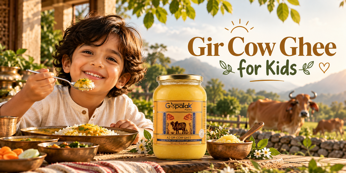 The Incredible Benefits of Gir Cow Ghee for Kids (Growing Age: 1-12 Years)