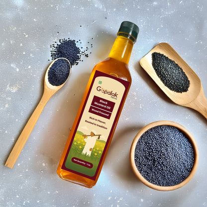 Gopalak Farms Wood Pressed Black Mustard Oil
