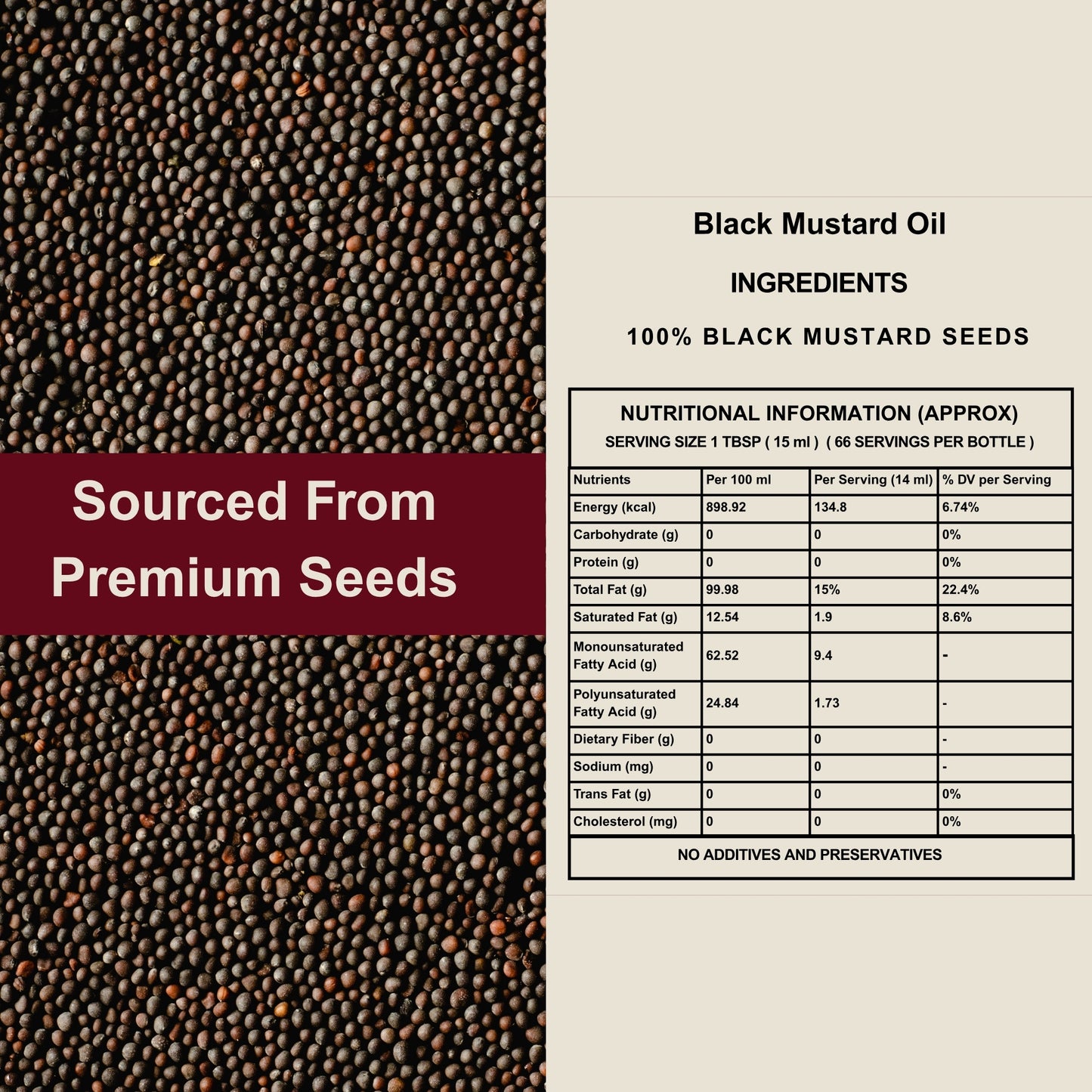 Gopalak Farms Wood Pressed Black Mustard Oil