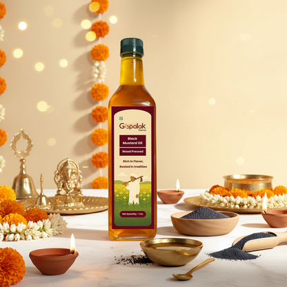 Gopalak Farms Wood Pressed Black Mustard Oil