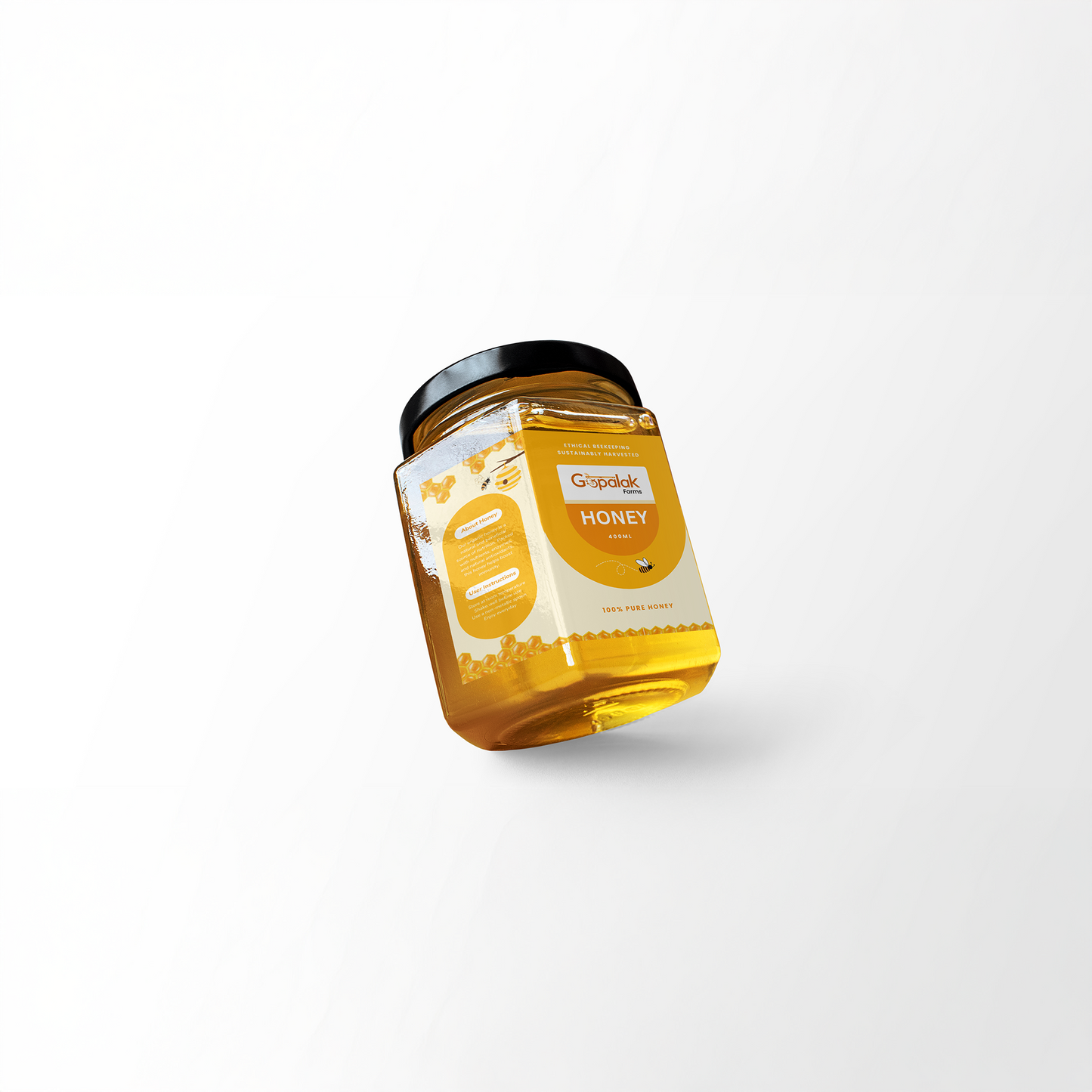 Gopalak Farms Wild Forest Honey 500 gm | 100% Pure & Unprocessed | Antioxidant-Rich