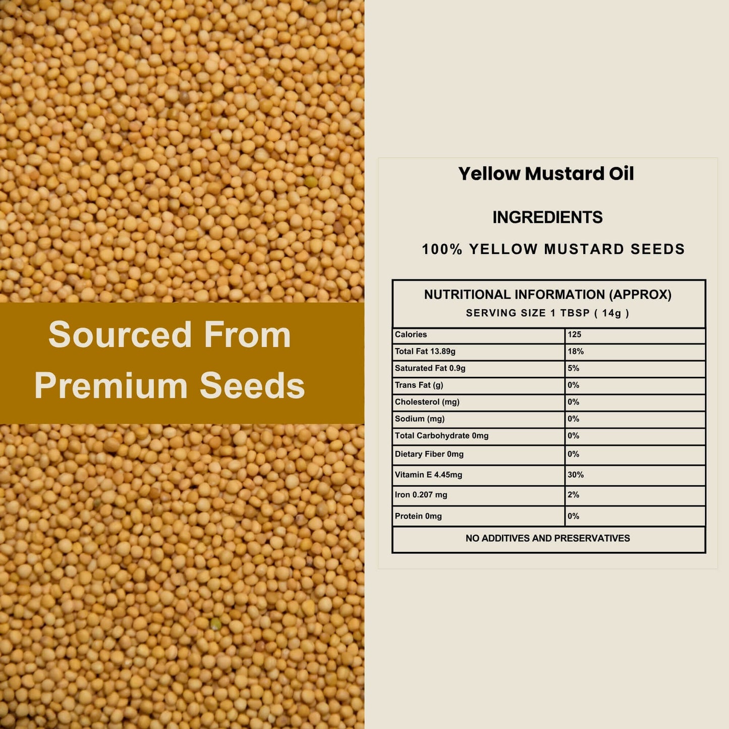 Gopalak Farms Wood Pressed Yellow Mustard Oil