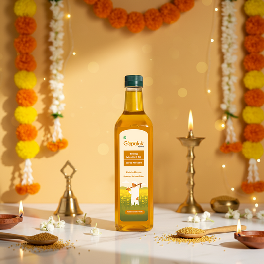Gopalak Farms Wood Pressed Yellow Mustard Oil