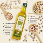 Wood pressed groundnut oil compared with refined oil